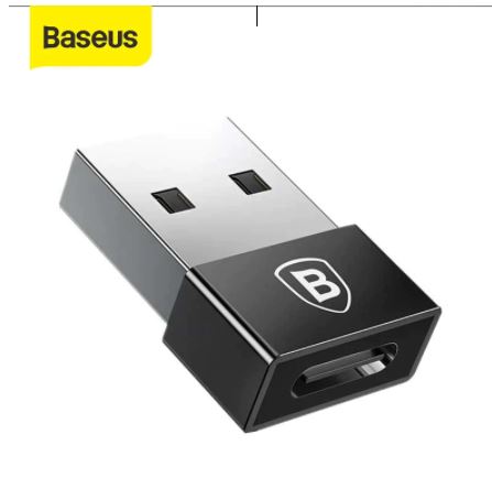 ADAPTADOR BASEUS OTG USB MACHO A TIPO C HEMBRA 