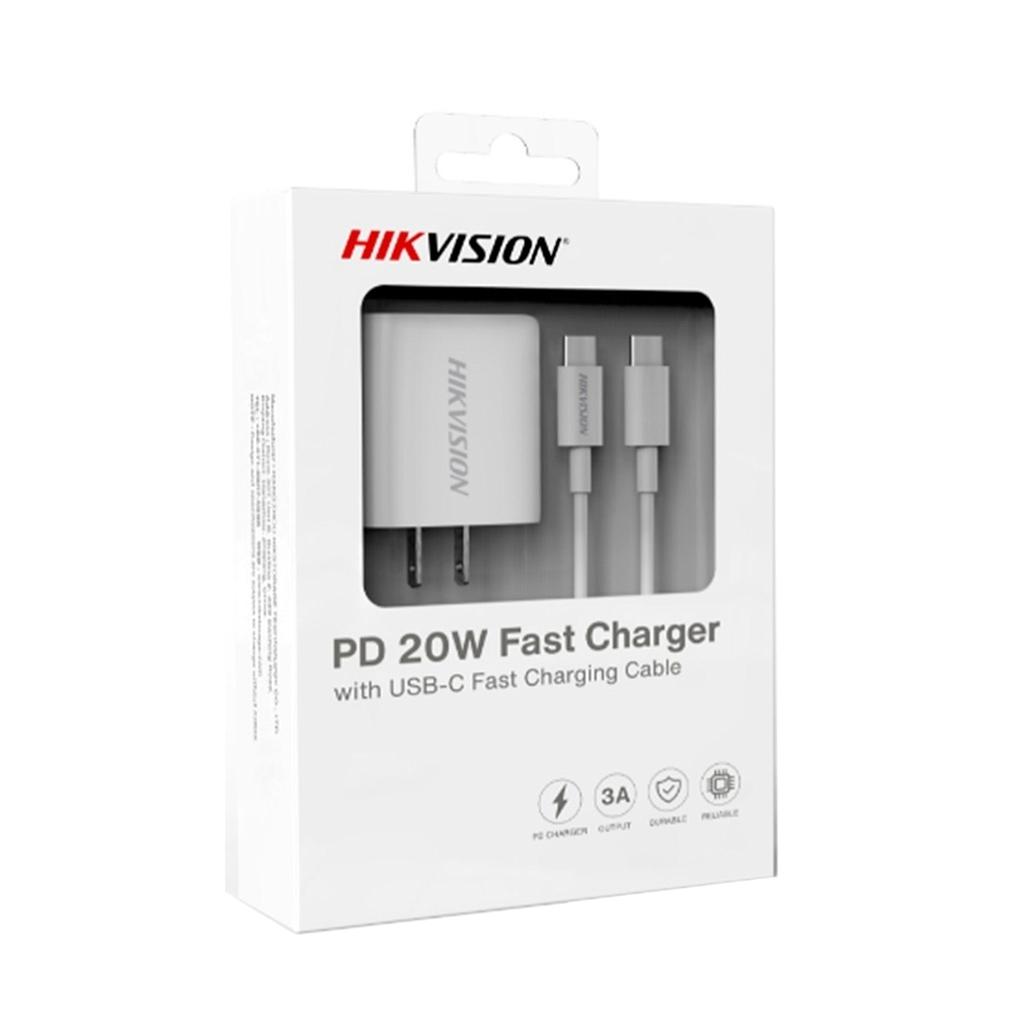 CARGADOR HIKVISION ADAPTADOR 20W + CABLE TIPO C A C 1M