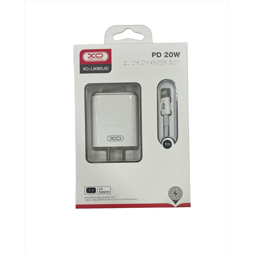 CARGADOR 20W XO-L91 CON CABLE TIPO C A TIPO C