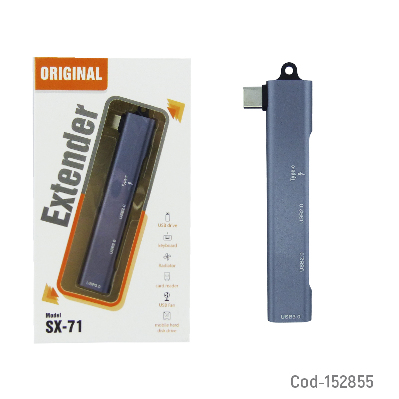 ADAPTADOR HUB SX-71 LIGHTNING A USB 