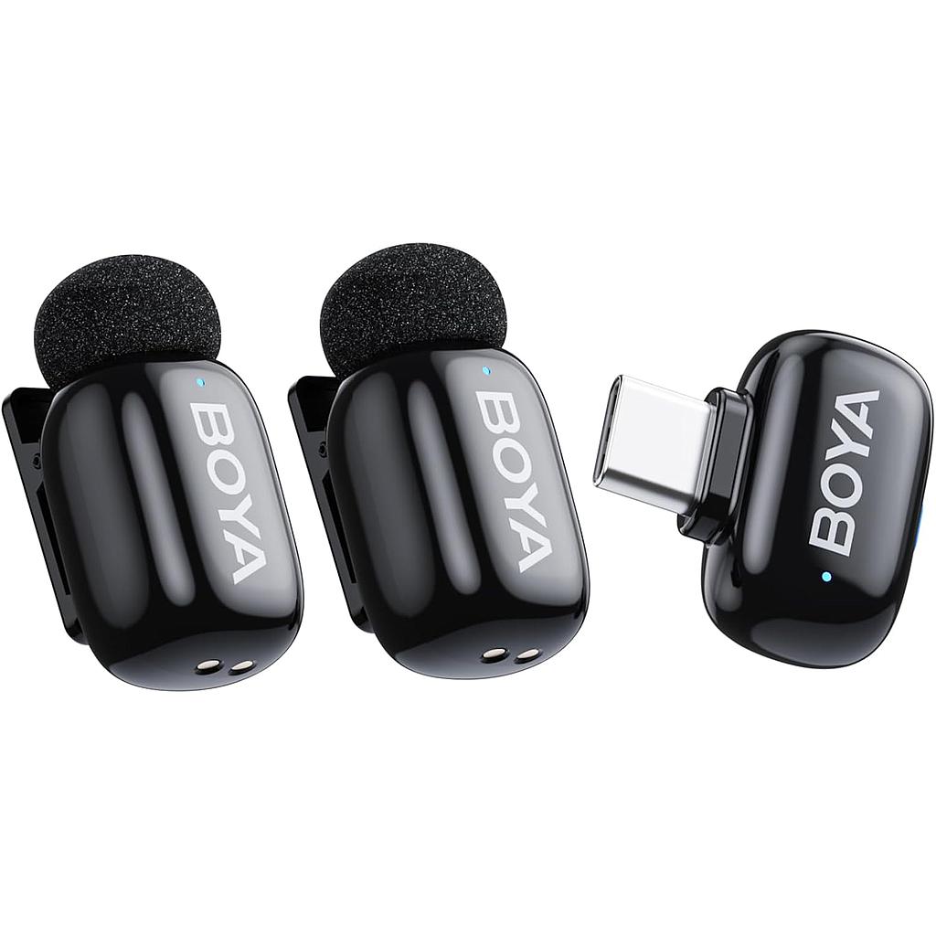 BOYA MINI MICROFONO DOBLE INALAMBRICO TIPO C 
