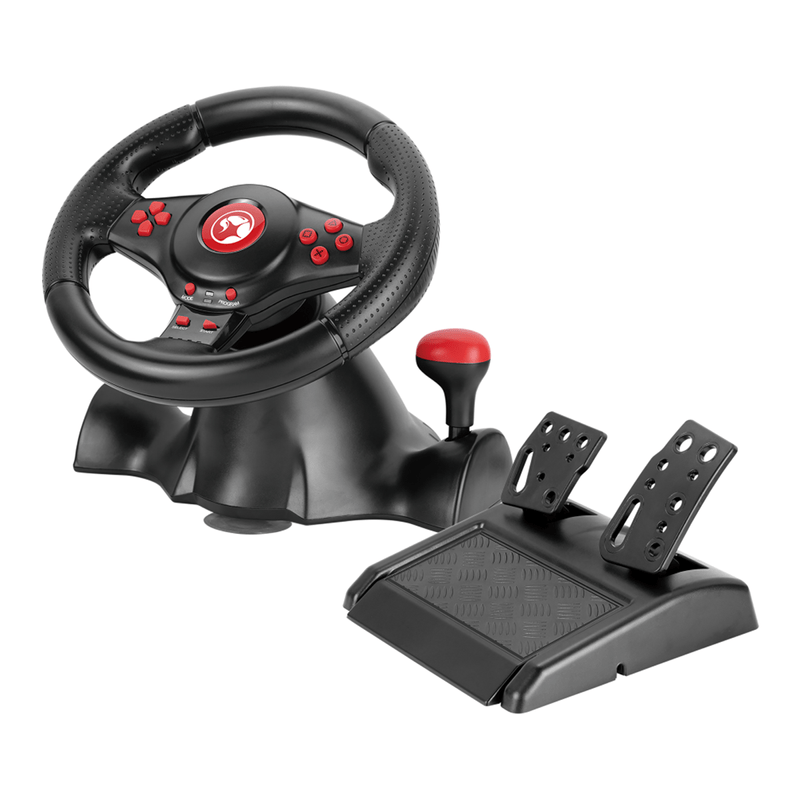 VOLANTE DE CARRERAS GENIUS SPEEDMASTER VIBRACION DOBLE MOTOR PC PS3 4